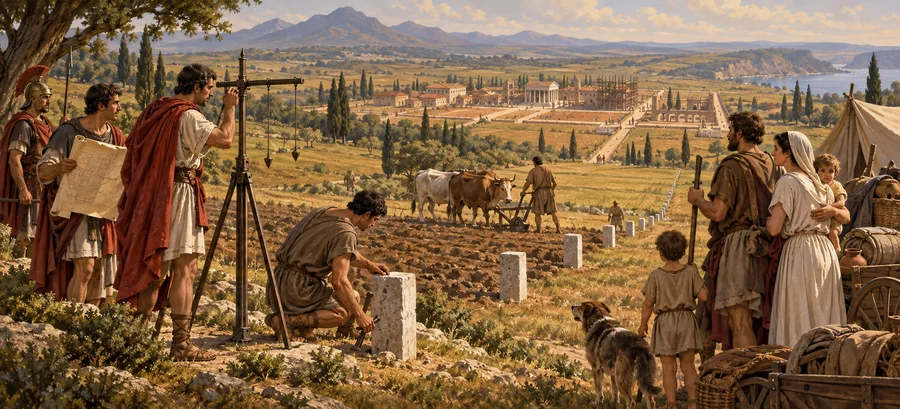 Surveyors of a Latin colony
