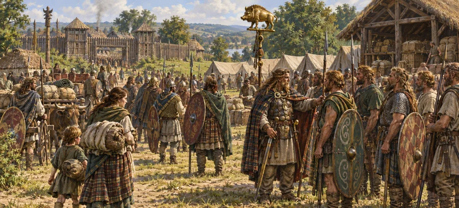 The households gather