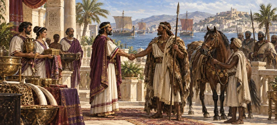 Envoys at the harbour